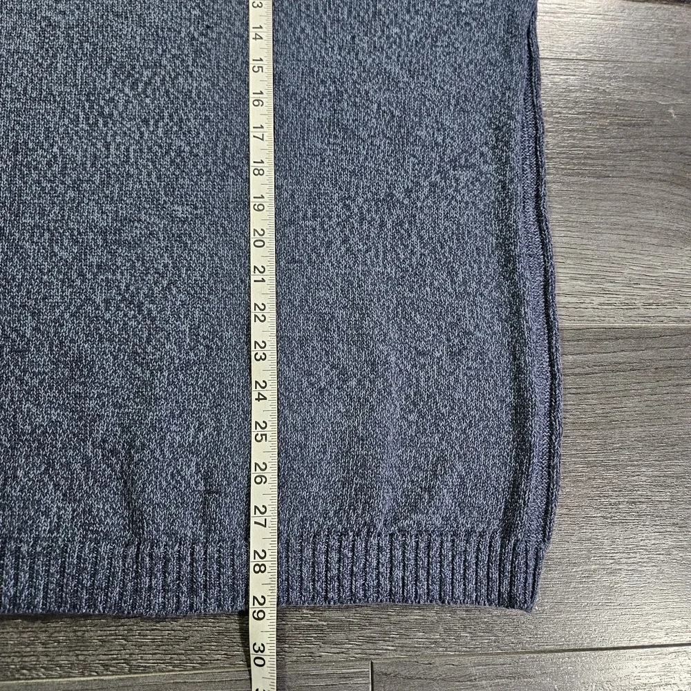Indigo Palms Knit Sweater Men XL Blue Linen Blend Resort Beach Preppy Crewneck